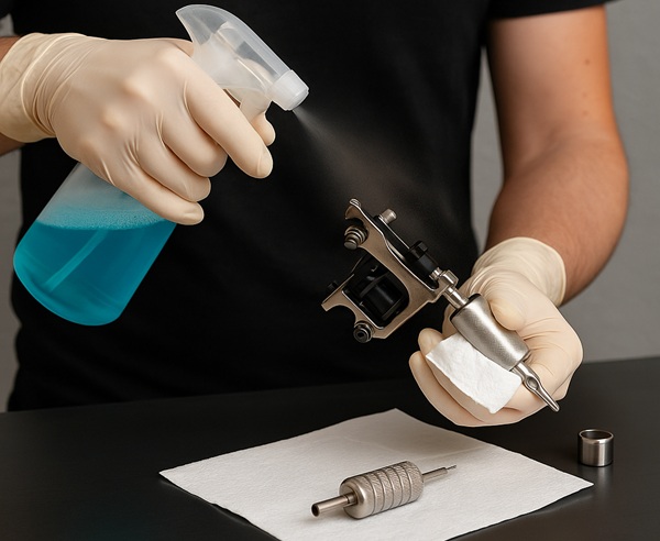 disinfecting tattoo equipment