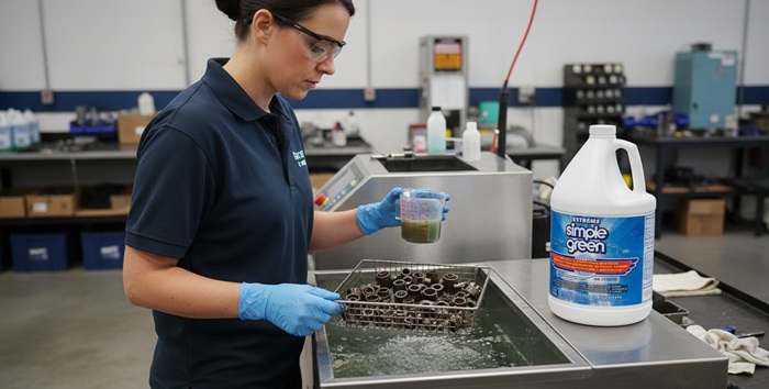 using simple green in ultrasonic cleaner